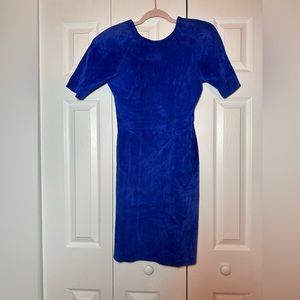 Vintage 80s Firenze blue cocktail dress